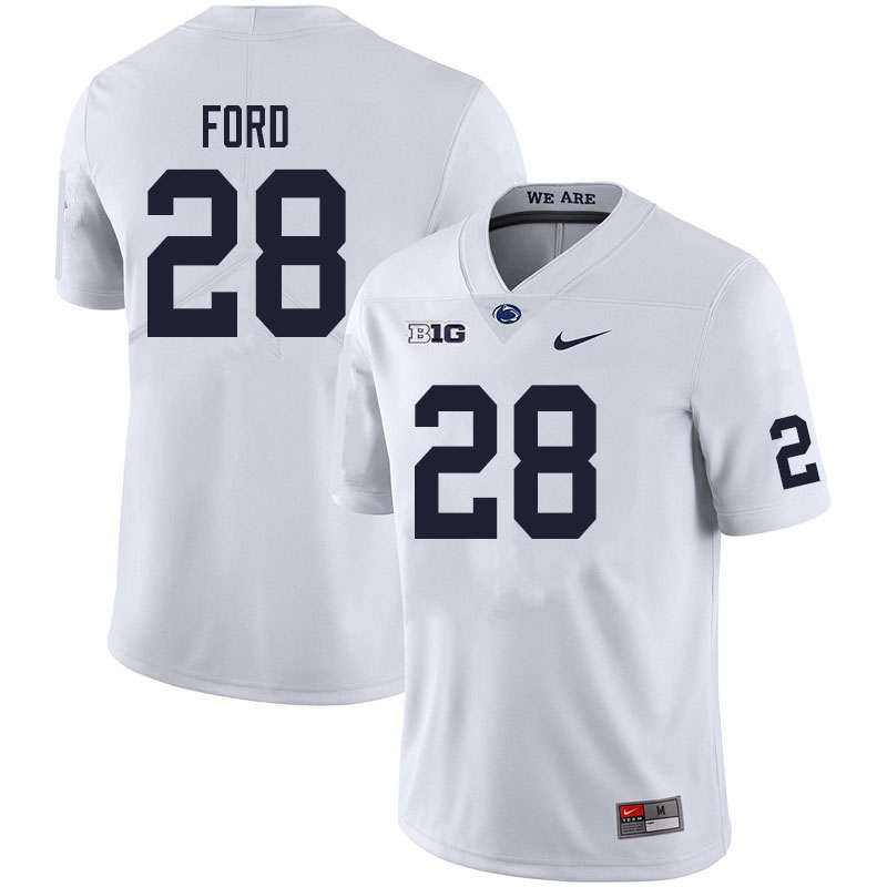 NCAA Nike Men's Penn State Nittany Lions Devyn Ford #28 College Football Authentic White Stitched Jersey GIT5898NZ